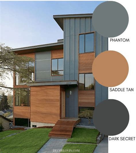 mid century modern house gun metal gray color schemes|modern gray houses.